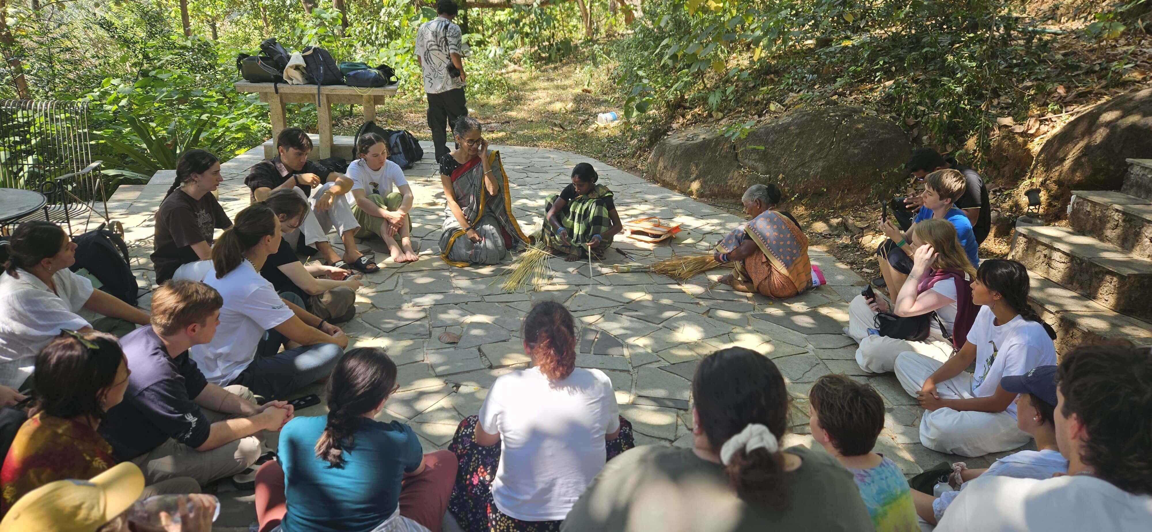 Kathakali dancer in full, elaborate costume and makeup, representing Kerala culture.